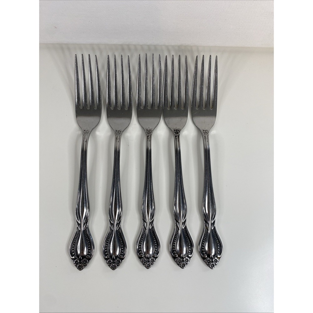 Towle Supreme Cutlery MURANO Dinner Forks Set of 5 Stainless 7 3/8"